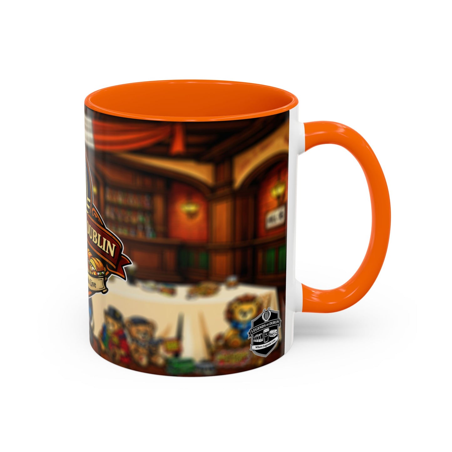 Legends of Dublin Coffee Mug – Irish Pub Scene Accent Mug (11oz)