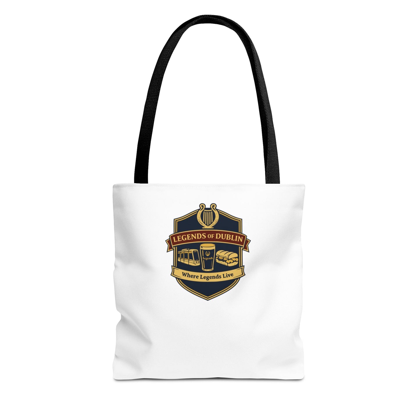 Legends of Dublin Tote Bag - Irish Pub Crest Canvas Tote, Dublin Souvenir, Gift from Ireland