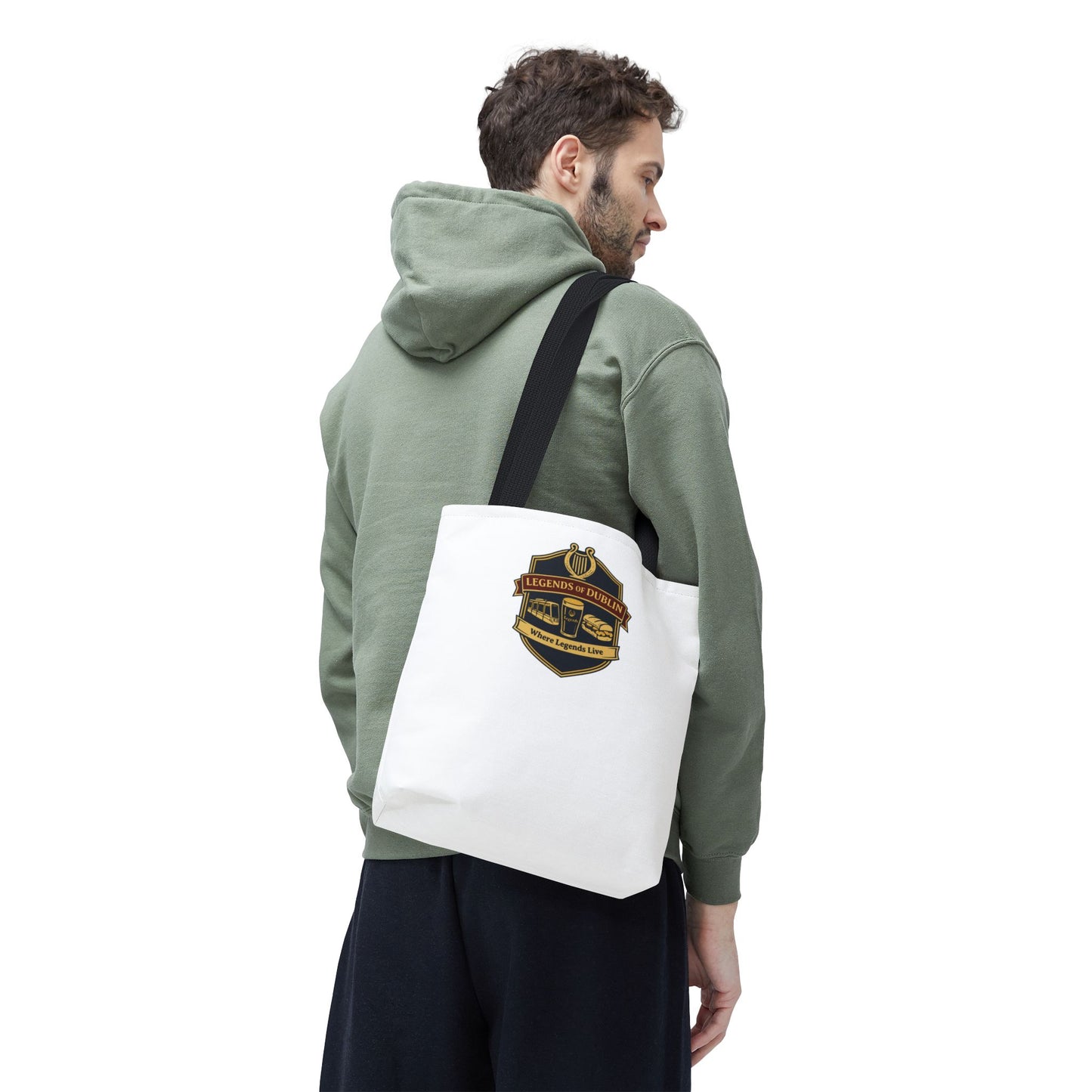 Legends of Dublin Tote Bag - Irish Pub Crest Canvas Tote, Dublin Souvenir, Gift from Ireland