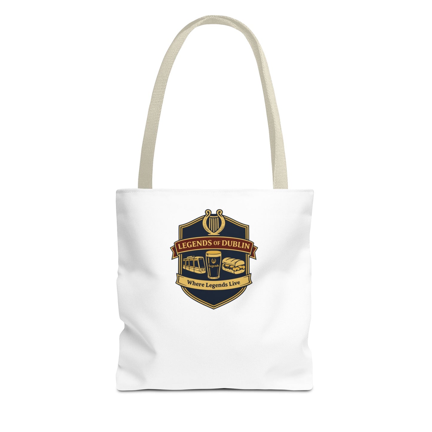 Legends of Dublin Tote Bag - Irish Pub Crest Canvas Tote, Dublin Souvenir, Gift from Ireland