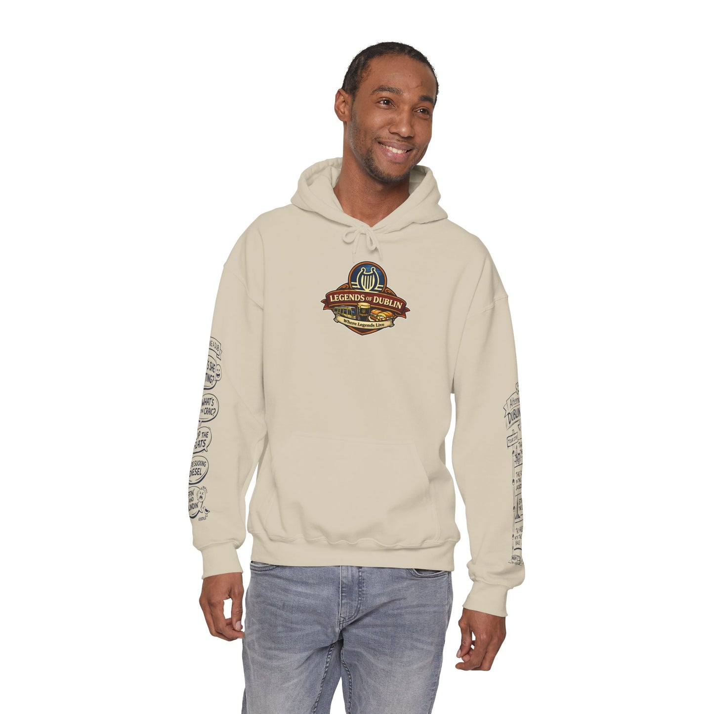 Legends of Dublin Hoodie – Dublin Writers edition, Dublin Souvenir Hoodie, Unisex Irish Hoodie, Gift from Ireland