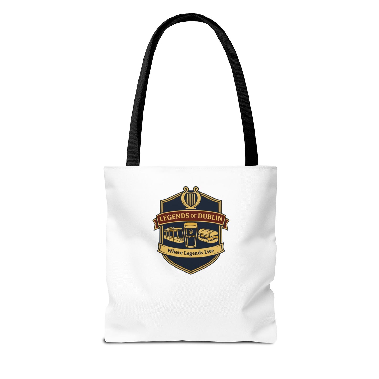 Legends of Dublin Tote Bag - Irish Pub Crest Canvas Tote, Dublin Souvenir, Gift from Ireland