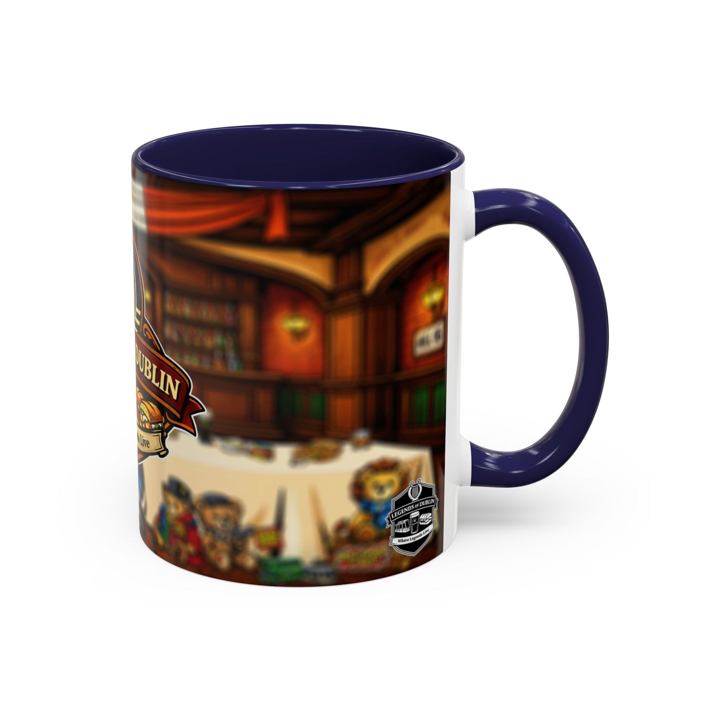 Legends of Dublin Coffee Mug – Irish Pub Scene Accent Mug (11oz)