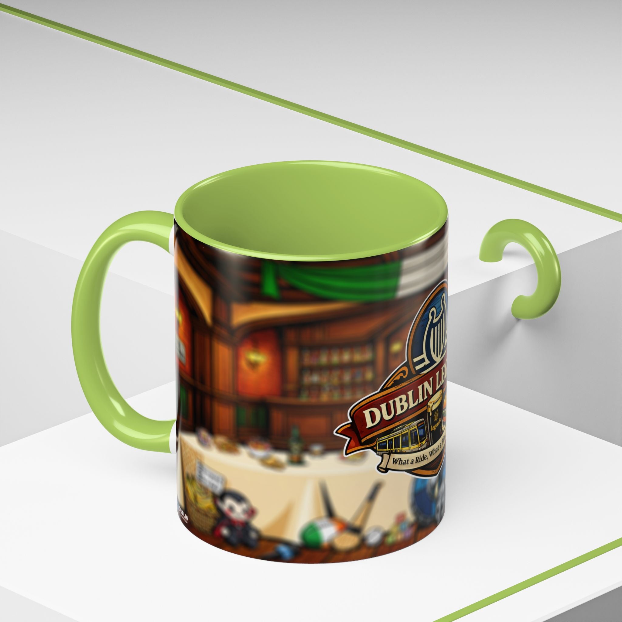 Dublin Legends Mug - “What a Ride, What a Pint, What a Roll” | Irish Pub Art Collector’s Cup