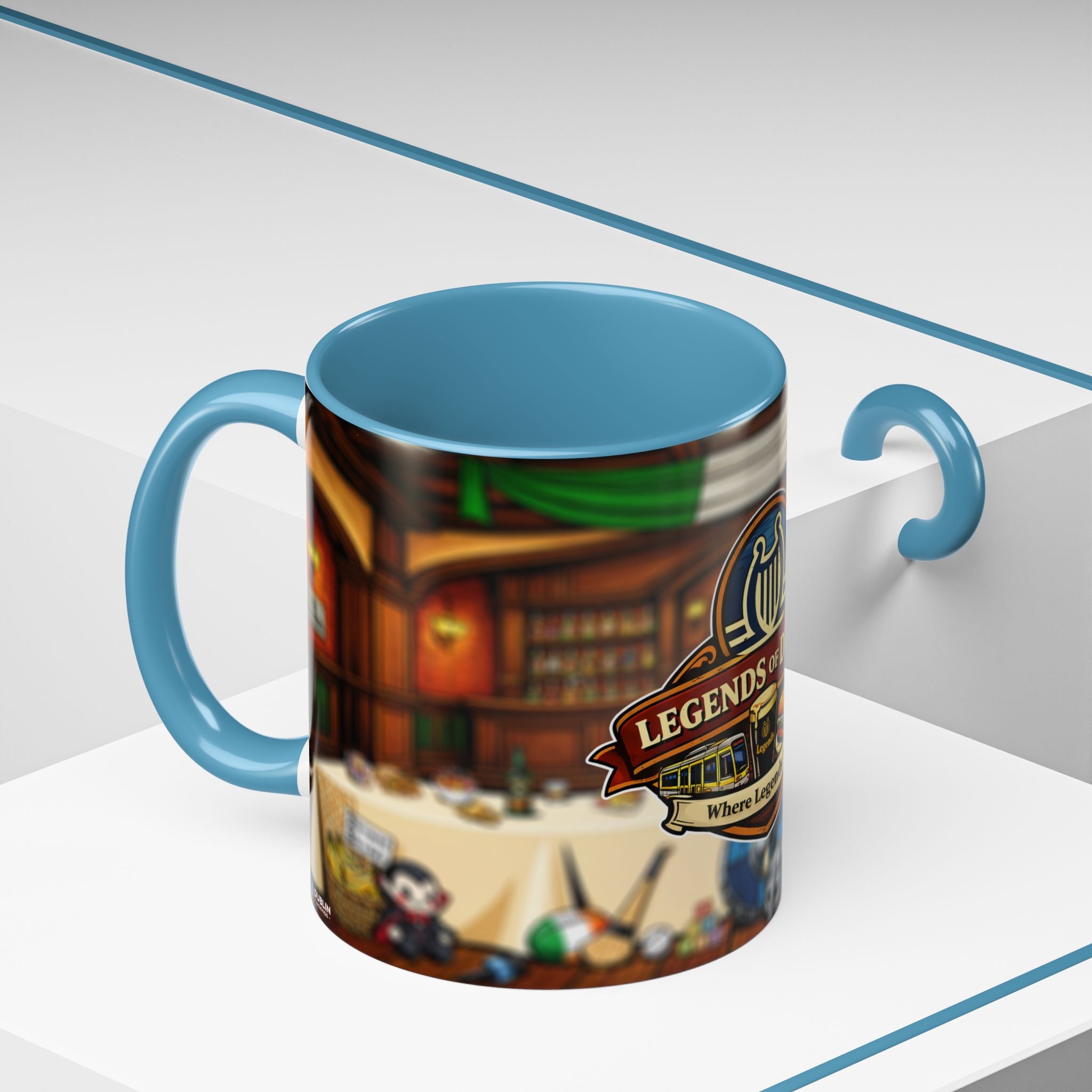Dublin Legends Mug - “What a Ride, What a Pint, What a Roll” | Irish Pub Art Collector’s Cup