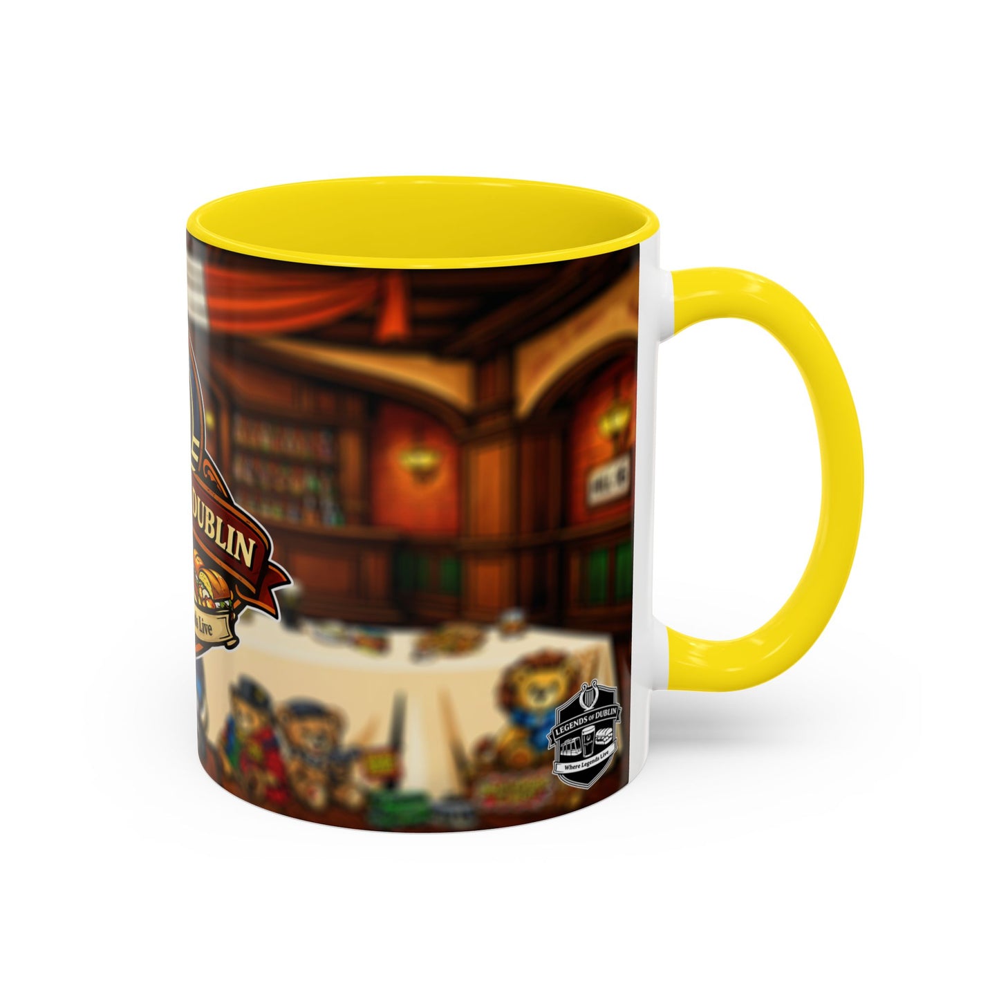 Legends of Dublin Coffee Mug – Irish Pub Scene Accent Mug (11oz)