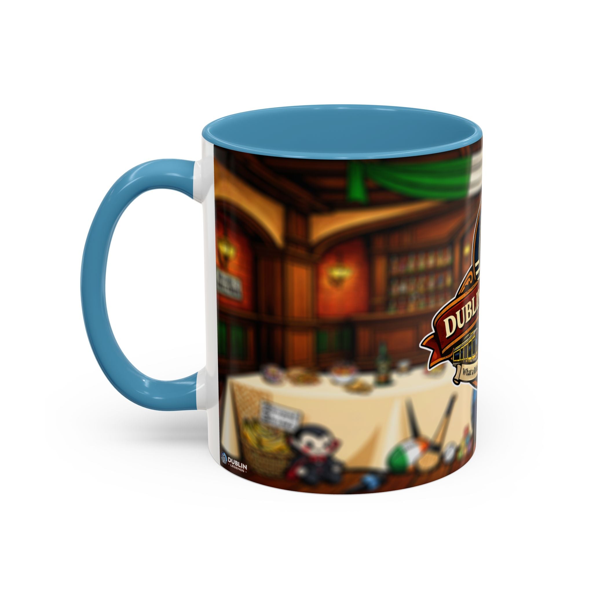 Dublin Legends Mug - “What a Ride, What a Pint, What a Roll” | Irish Pub Art Collector’s Cup