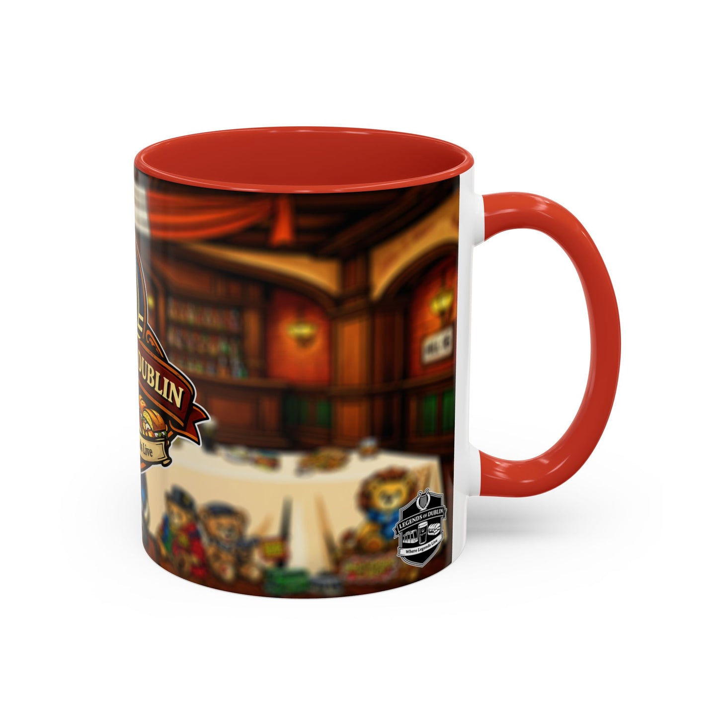 Legends of Dublin Coffee Mug – Irish Pub Scene Accent Mug (11oz)