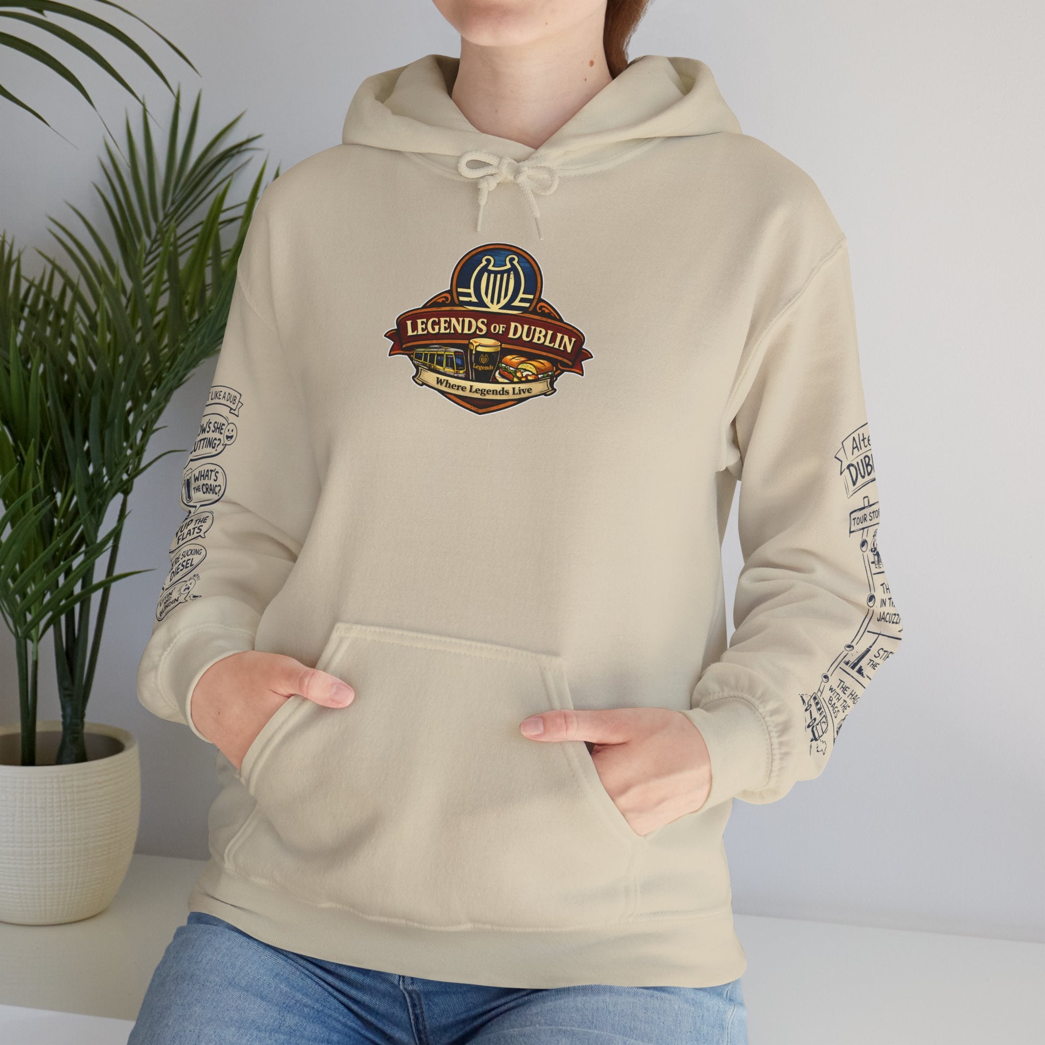 Legends of Dublin Hoodie – Dublin Writers edition, Dublin Souvenir Hoodie, Unisex Irish Hoodie, Gift from Ireland