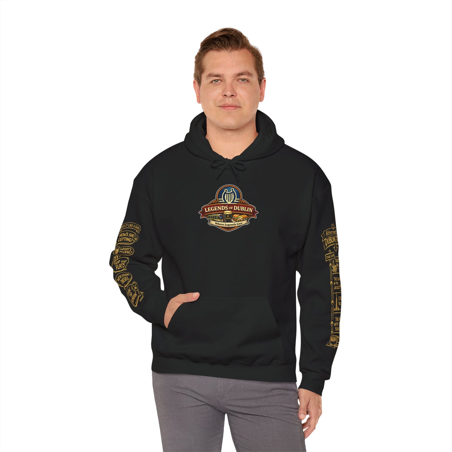 Legends of Dublin Hoodie – Dublin Music Edition, Dublin Souvenir Hoodie, Unisex Irish Hoodie, Gift from Ireland