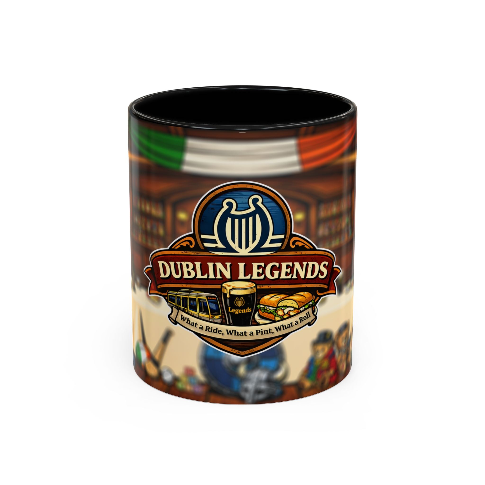 Dublin Legends Mug - “What a Ride, What a Pint, What a Roll” | Irish Pub Art Collector’s Cup
