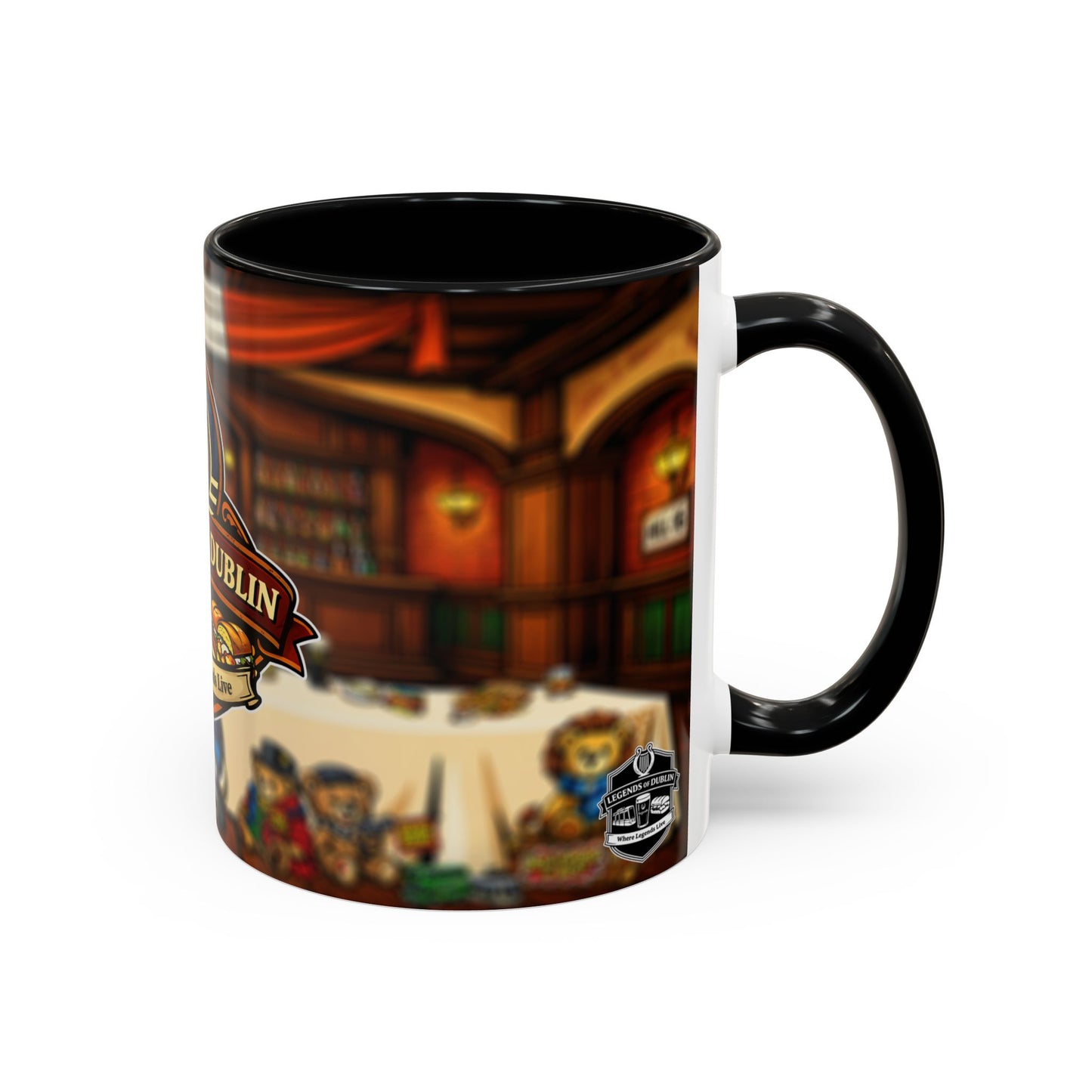 Legends of Dublin Coffee Mug – Irish Pub Scene Accent Mug (11oz)