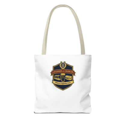 Legends of Dublin Tote Bag - Irish Pub Crest Canvas Tote, Dublin Souvenir, Gift from Ireland