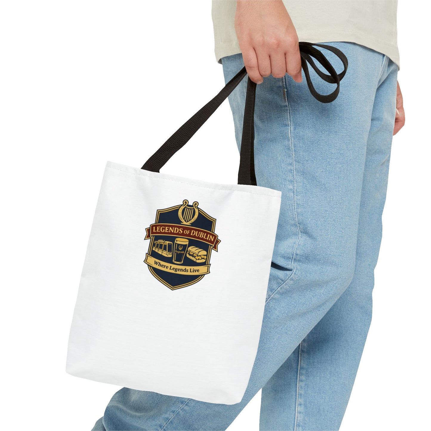 Legends of Dublin Tote Bag - Irish Pub Crest Canvas Tote, Dublin Souvenir, Gift from Ireland