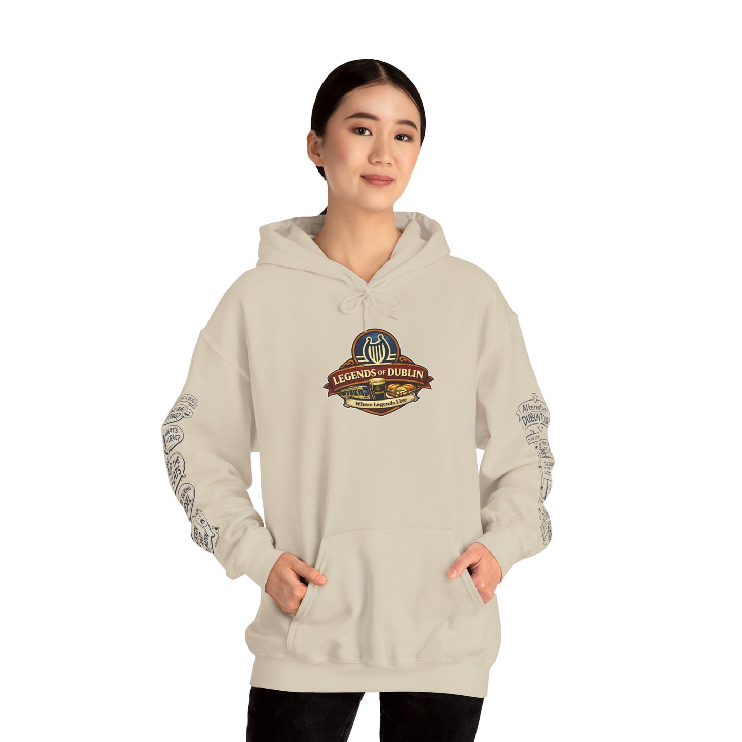 Legends of Dublin Hoodie – Dublin Writers edition, Dublin Souvenir Hoodie, Unisex Irish Hoodie, Gift from Ireland