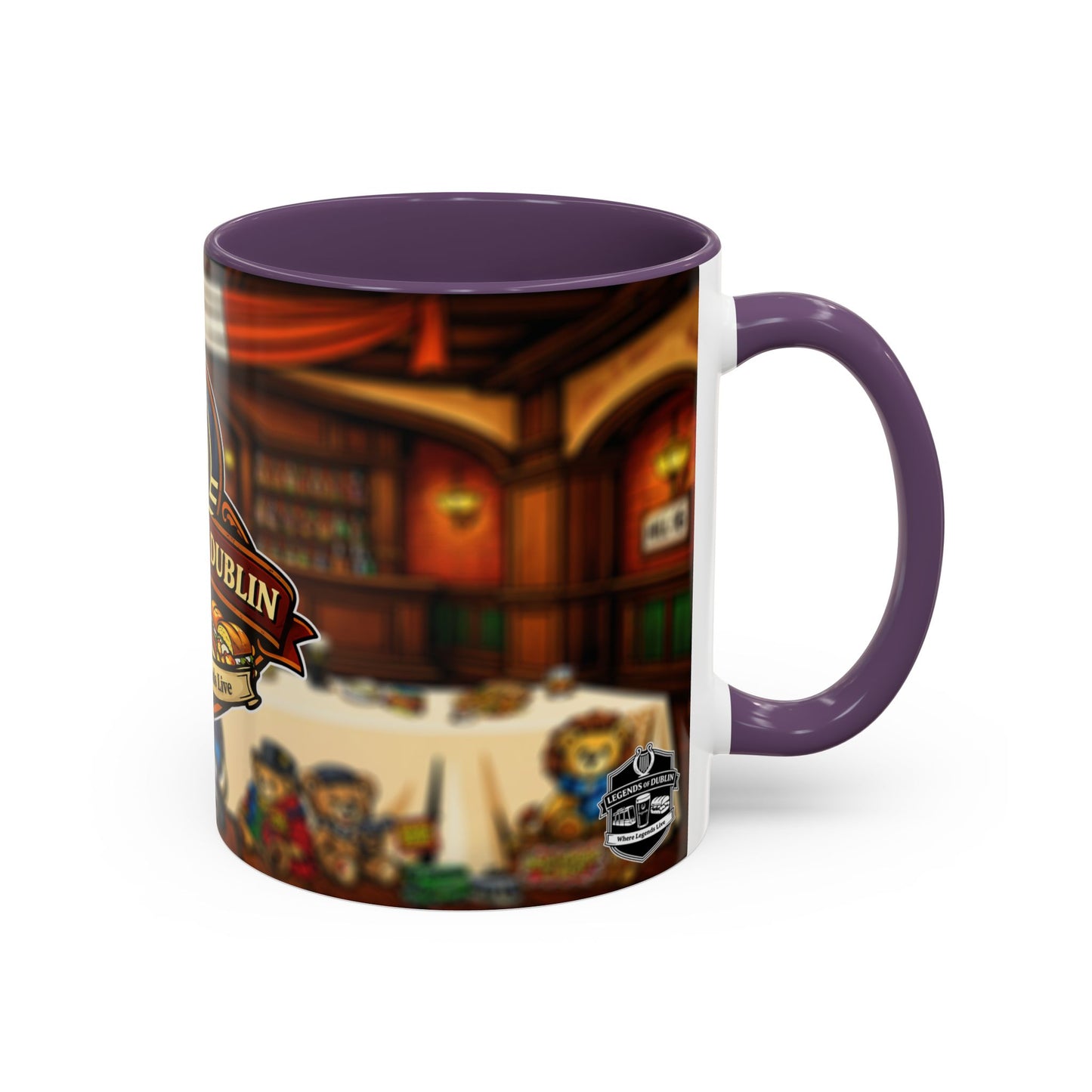 Legends of Dublin Coffee Mug – Irish Pub Scene Accent Mug (11oz)