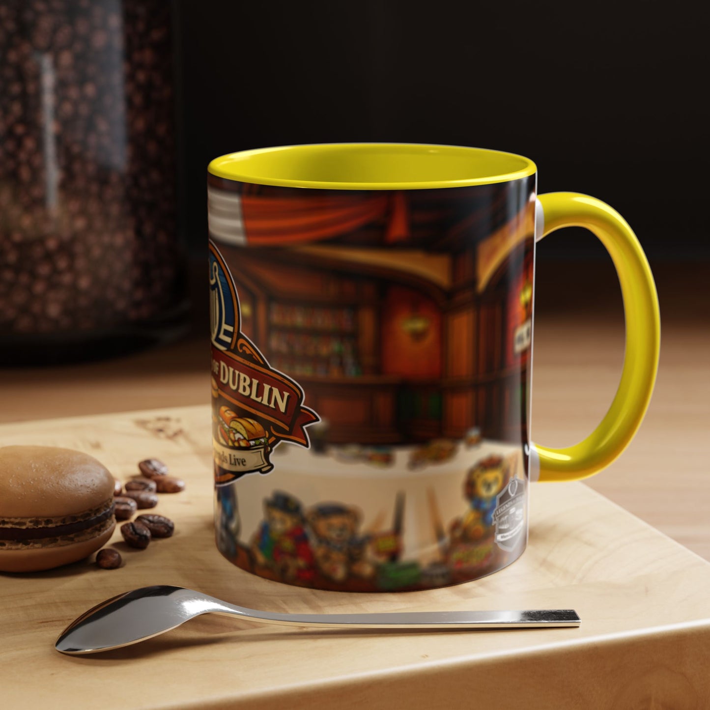 Legends of Dublin Coffee Mug – Irish Pub Scene Accent Mug (11oz)