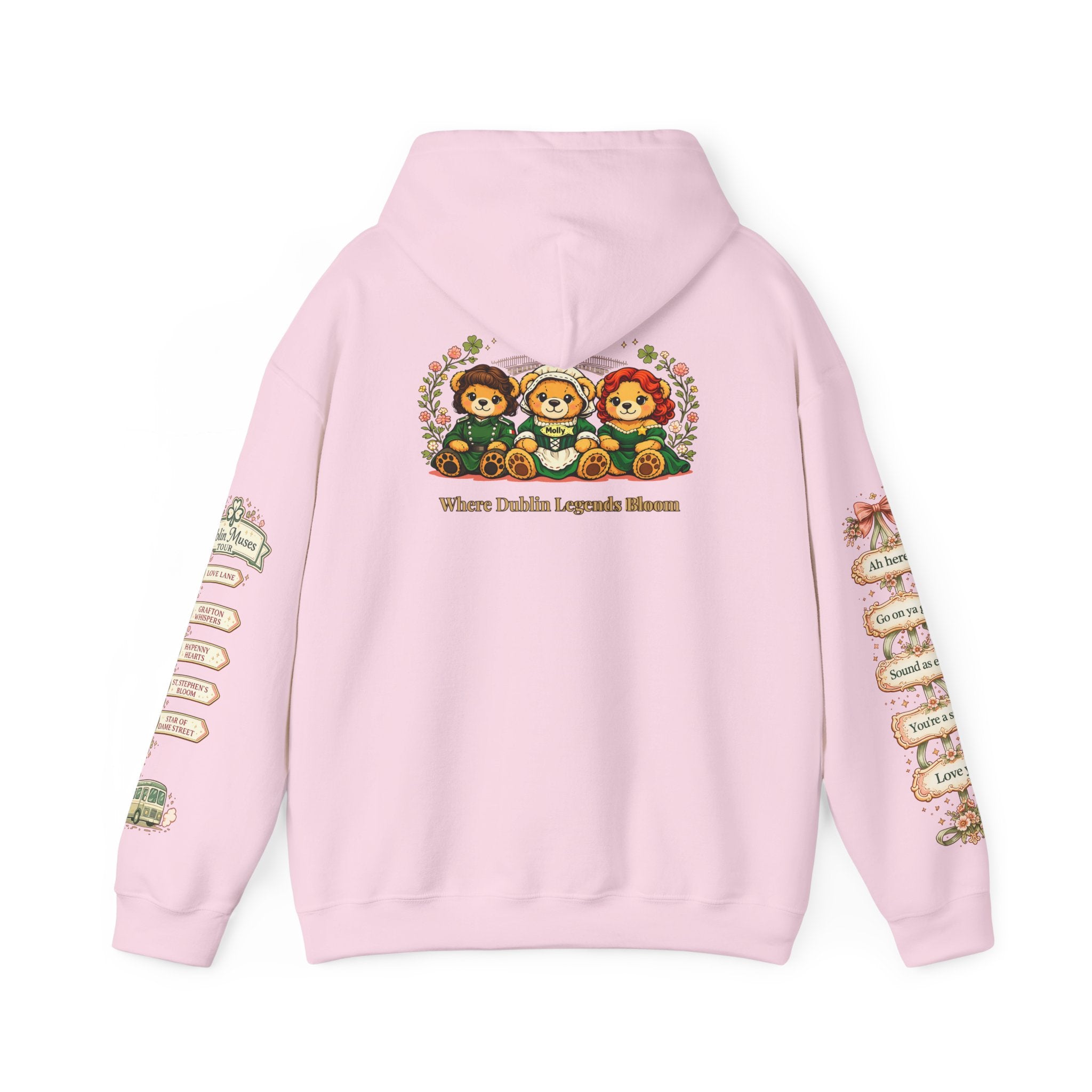 Legends of Dublin Hoodie - Dublin Muses Edition – Romantic Dublin Sweatshirt, Irish Women’s Hoodie, Pink Dublin Gift, Legends of Dublin Dub Cubs Collection