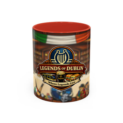 Legends of Dublin Coffee Mug – Irish Pub Scene Accent Mug (11oz)