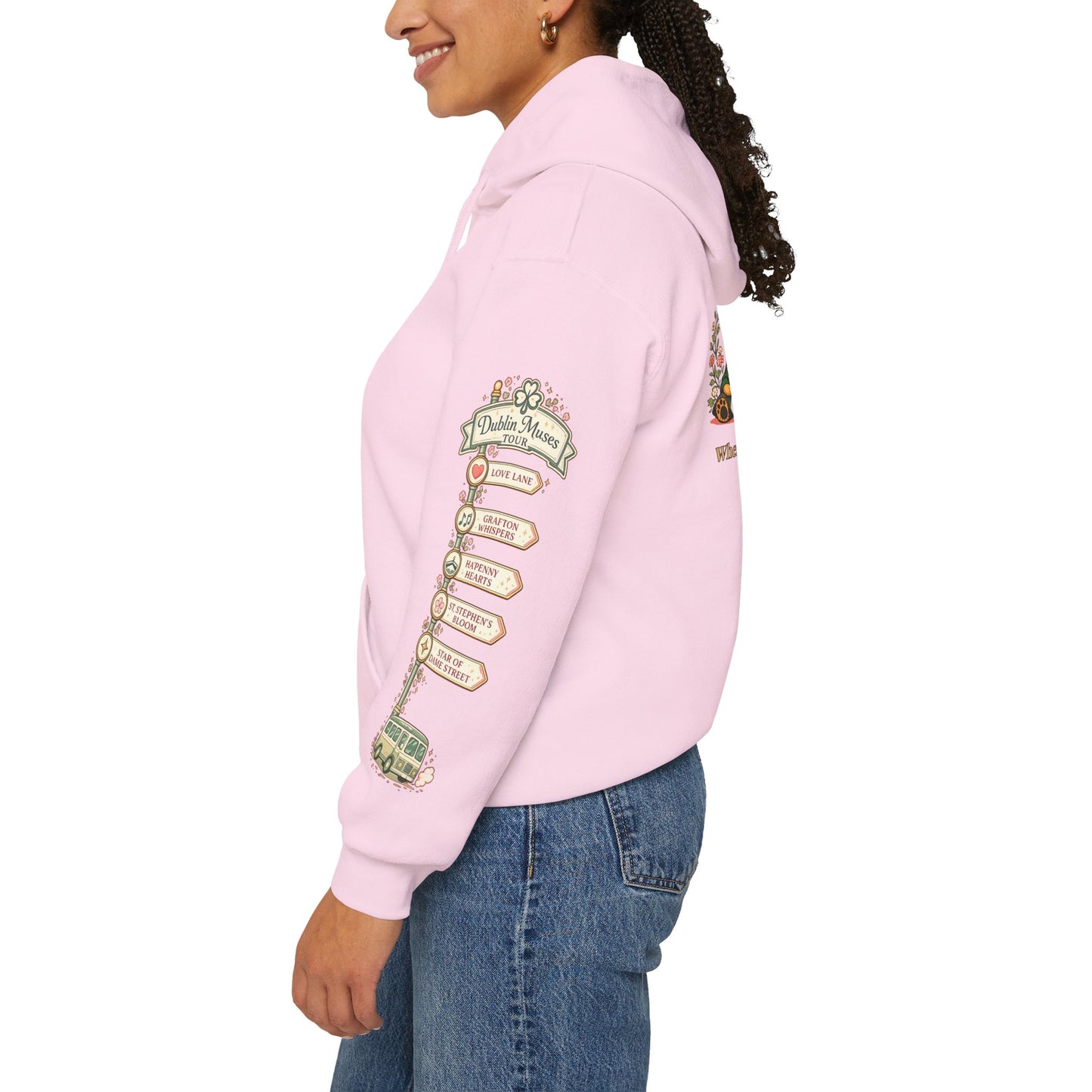 Legends of Dublin Hoodie - Dublin Muses Edition – Romantic Dublin Sweatshirt, Irish Women’s Hoodie, Pink Dublin Gift, Legends of Dublin Dub Cubs Collection