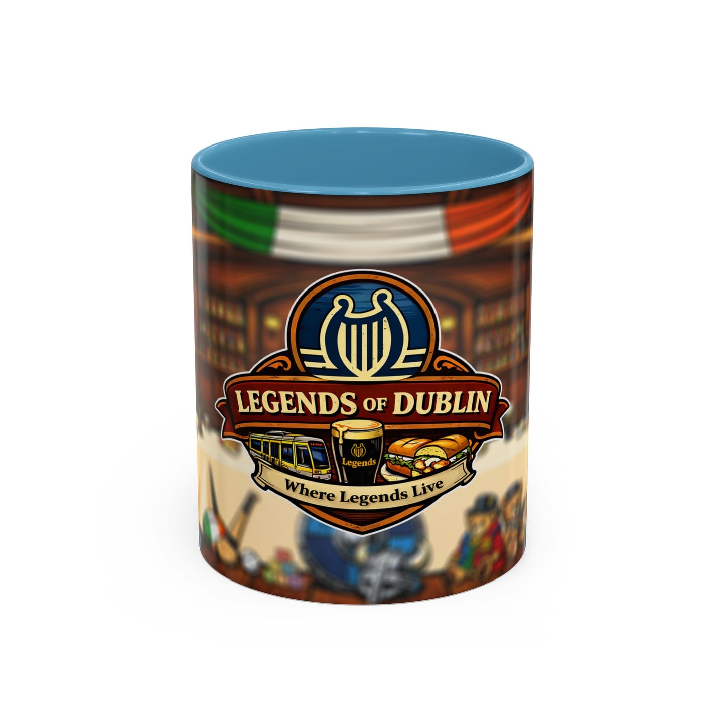 Legends of Dublin Coffee Mug – Irish Pub Scene Accent Mug (11oz)