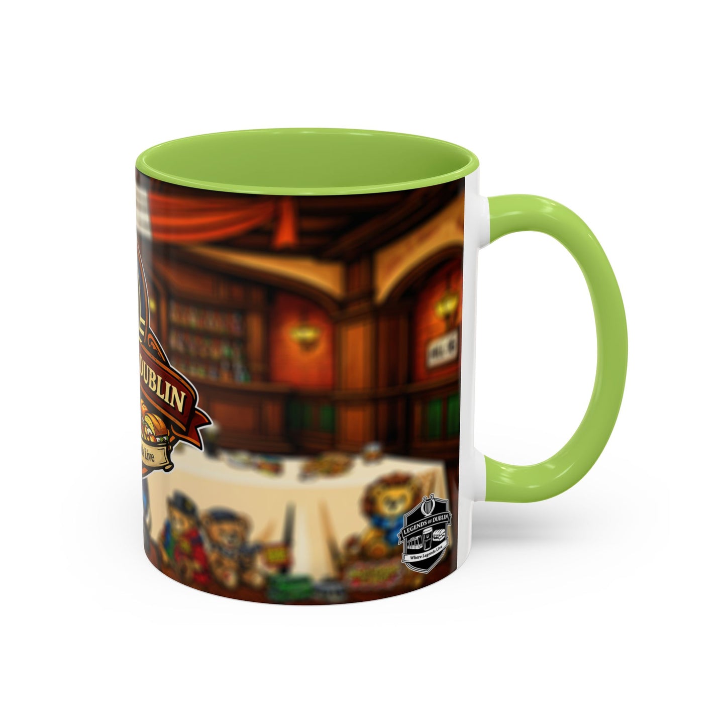 Legends of Dublin Coffee Mug – Irish Pub Scene Accent Mug (11oz)