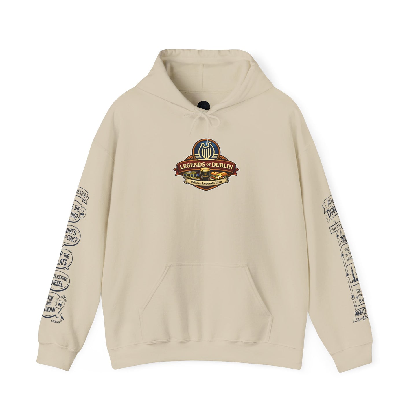 Legends of Dublin Hoodie – Dublin Writers edition, Dublin Souvenir Hoodie, Unisex Irish Hoodie, Gift from Ireland