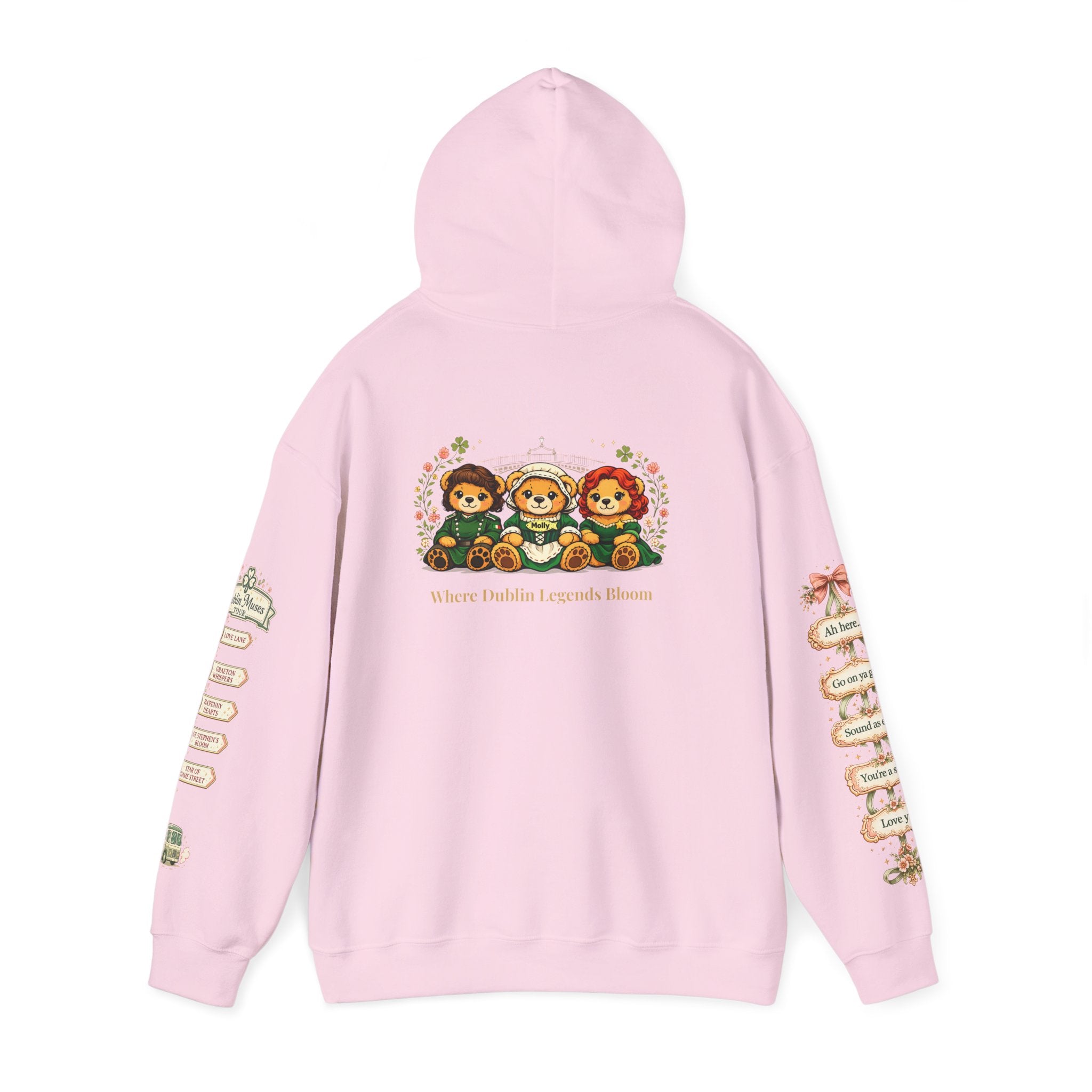 Legends of Dublin Hoodie - Dublin Muses Edition – Romantic Dublin Sweatshirt, Irish Women’s Hoodie, Pink Dublin Gift, Legends of Dublin Dub Cubs Collection