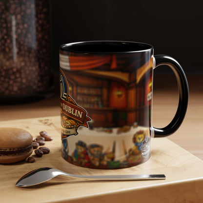 Legends of Dublin Coffee Mug – Irish Pub Scene Accent Mug (11oz)
