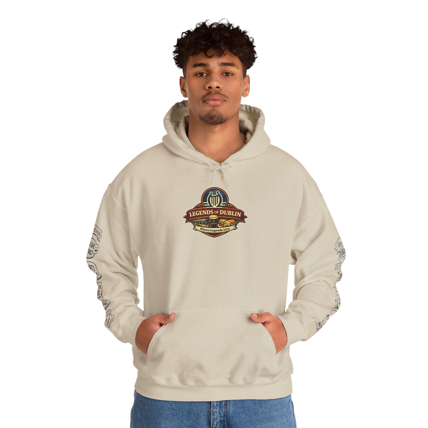 Legends of Dublin Hoodie – Dublin Writers edition, Dublin Souvenir Hoodie, Unisex Irish Hoodie, Gift from Ireland
