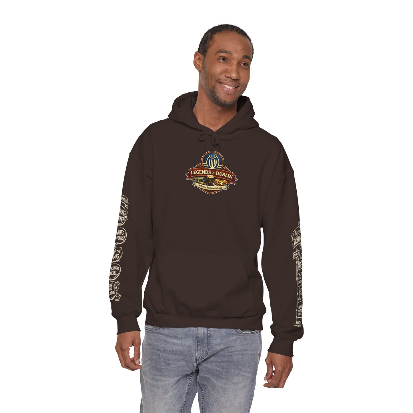 Legends of Dublin Hoodie – Street Legends edition, Dublin Souvenir Hoodie, Unisex Irish Hoodie, Gift from Ireland