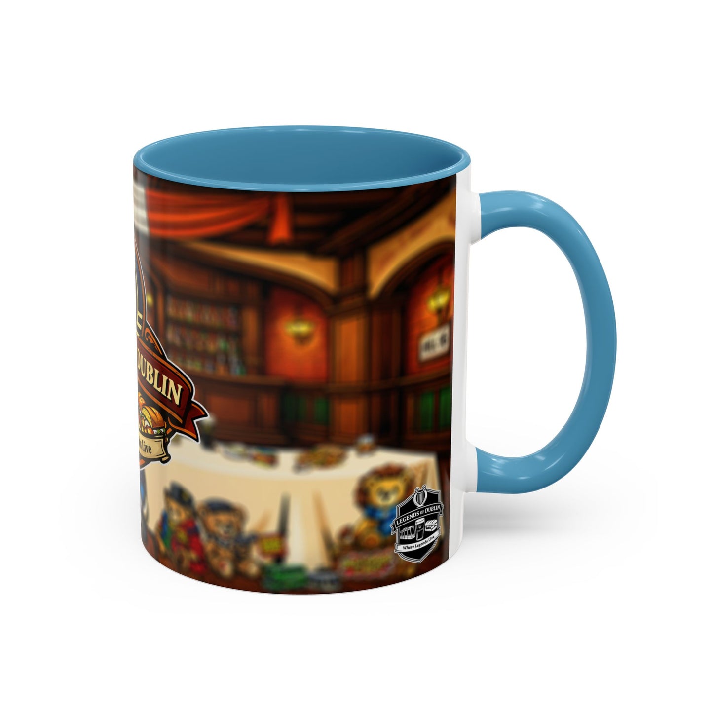 Legends of Dublin Coffee Mug – Irish Pub Scene Accent Mug (11oz)