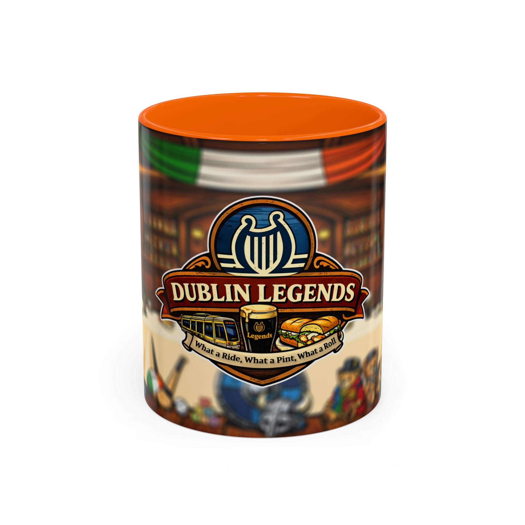 Dublin Legends Mug - “What a Ride, What a Pint, What a Roll” | Irish Pub Art Collector’s Cup