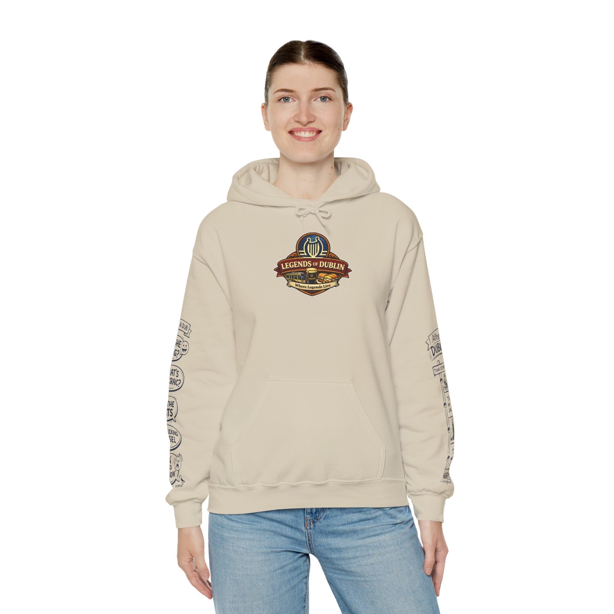 Legends of Dublin Hoodie – Dublin Writers edition, Dublin Souvenir Hoodie, Unisex Irish Hoodie, Gift from Ireland