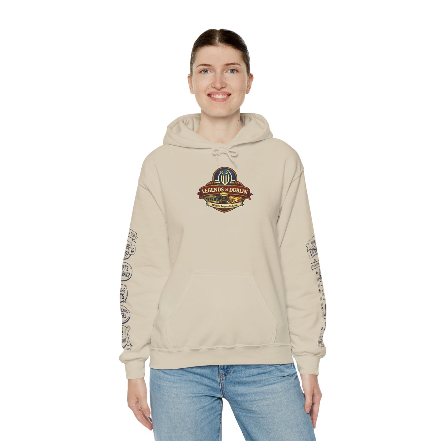 Legends of Dublin Hoodie – Dublin Writers edition, Dublin Souvenir Hoodie, Unisex Irish Hoodie, Gift from Ireland