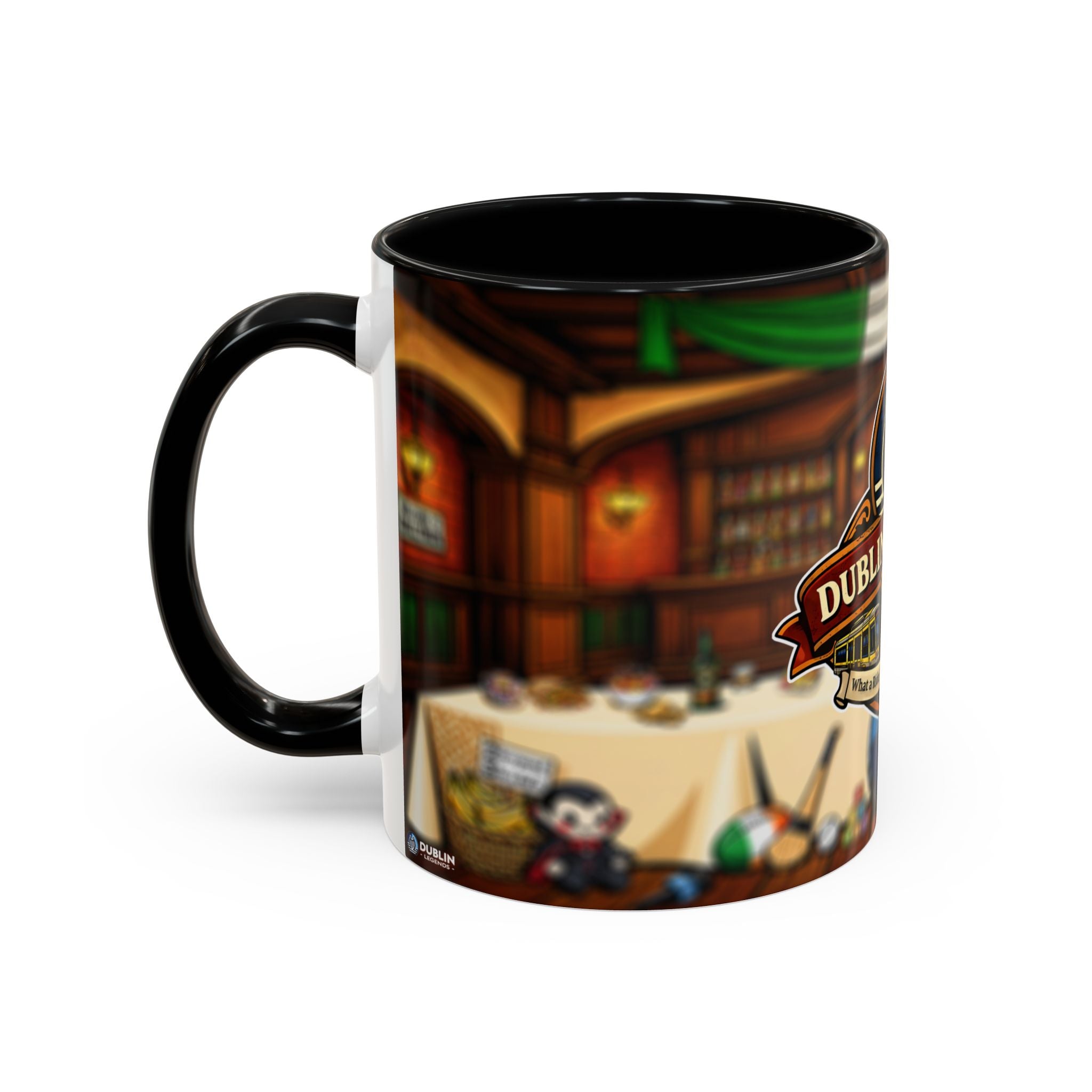 Dublin Legends Mug - “What a Ride, What a Pint, What a Roll” | Irish Pub Art Collector’s Cup