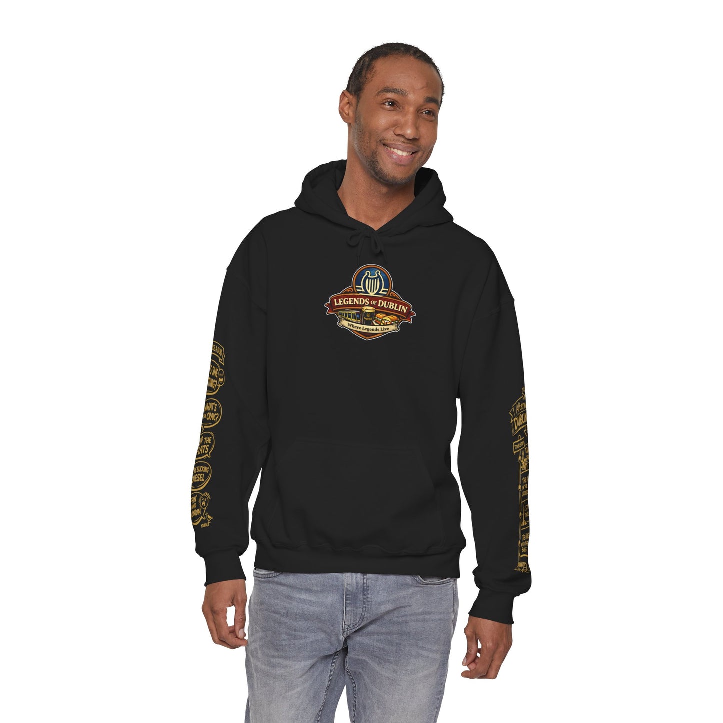 Legends of Dublin Hoodie – Dublin Music Edition, Dublin Souvenir Hoodie, Unisex Irish Hoodie, Gift from Ireland