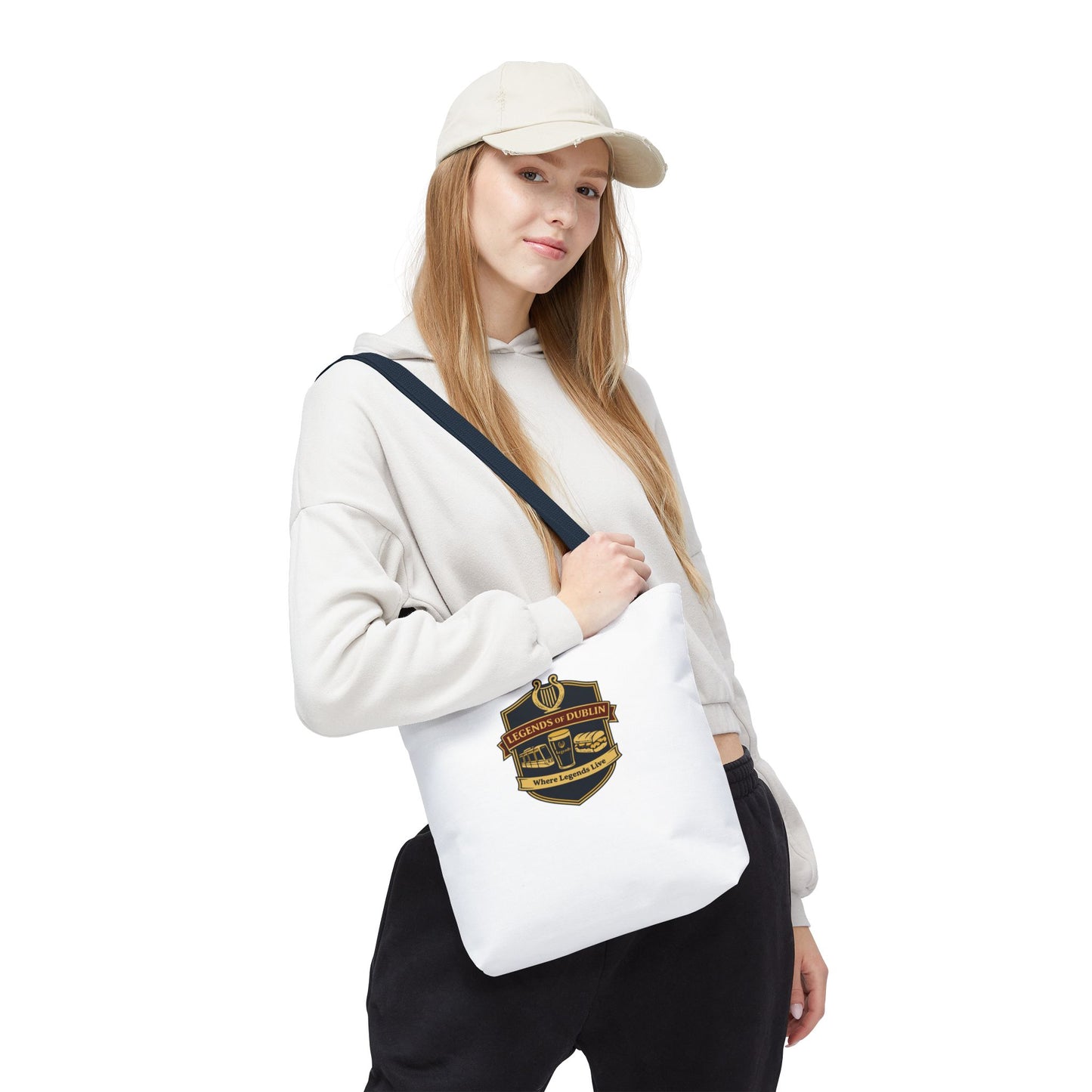 Legends of Dublin Tote Bag - Irish Pub Crest Canvas Tote, Dublin Souvenir, Gift from Ireland
