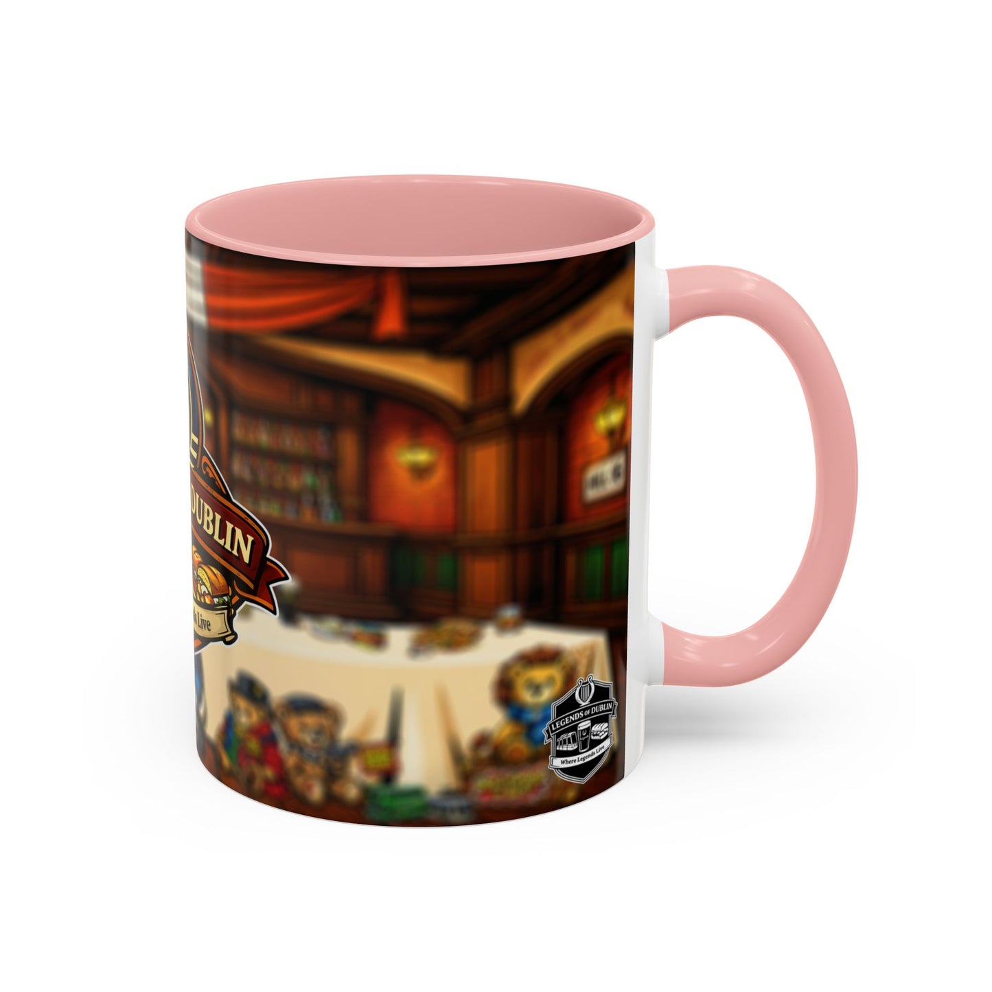 Legends of Dublin Coffee Mug – Irish Pub Scene Accent Mug (11oz)