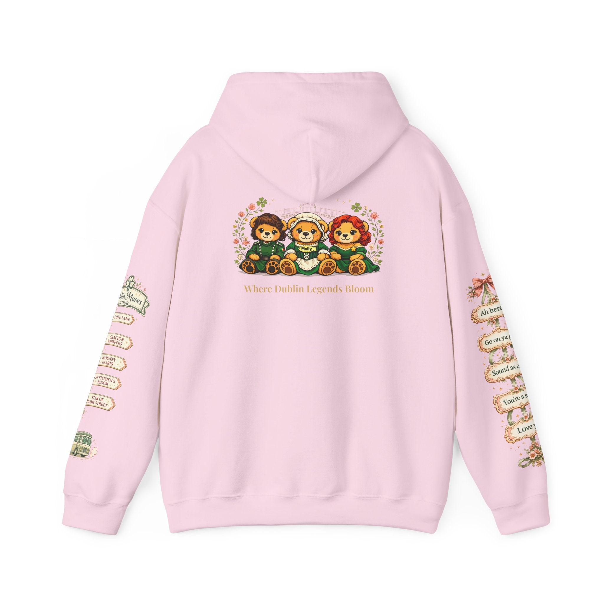 Legends of Dublin Hoodie - Dublin Muses Edition – Romantic Dublin Sweatshirt, Irish Women’s Hoodie, Pink Dublin Gift, Legends of Dublin Dub Cubs Collection