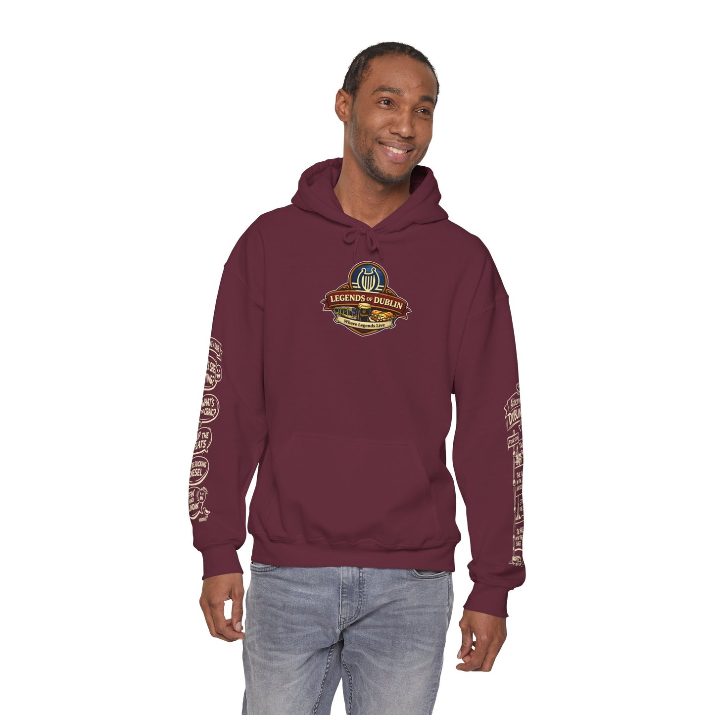 Legends of Dublin Hoodie – Dublin Actors Edition, Dublin Souvenir Hoodie, Unisex Irish Hoodie, Gift from Ireland