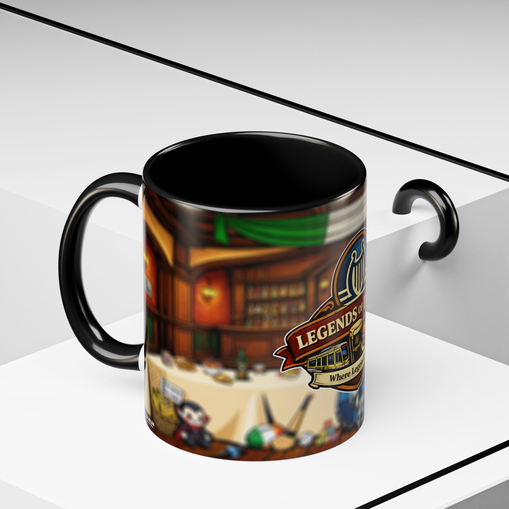 Dublin Legends Mug - “What a Ride, What a Pint, What a Roll” | Irish Pub Art Collector’s Cup
