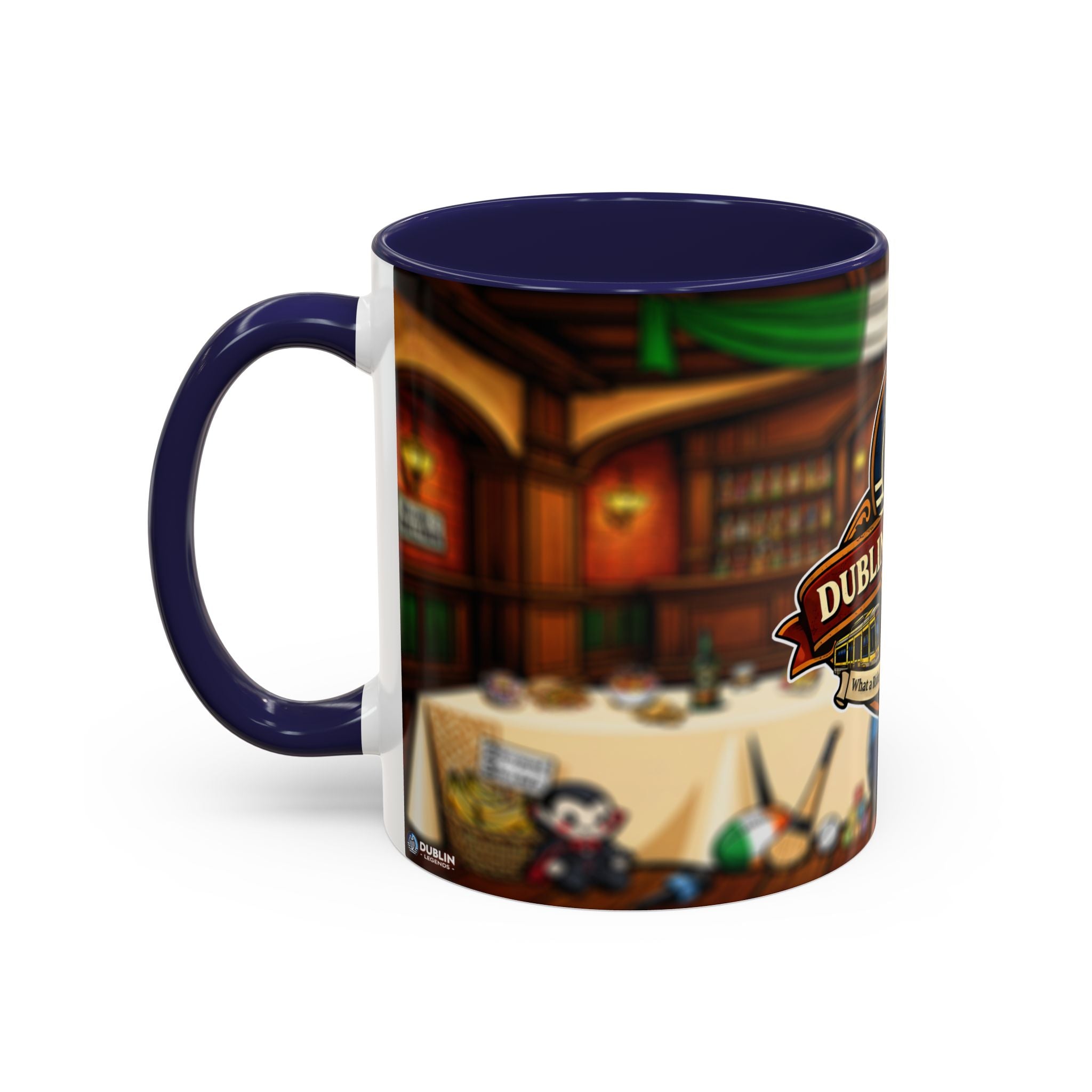 Dublin Legends Mug - “What a Ride, What a Pint, What a Roll” | Irish Pub Art Collector’s Cup