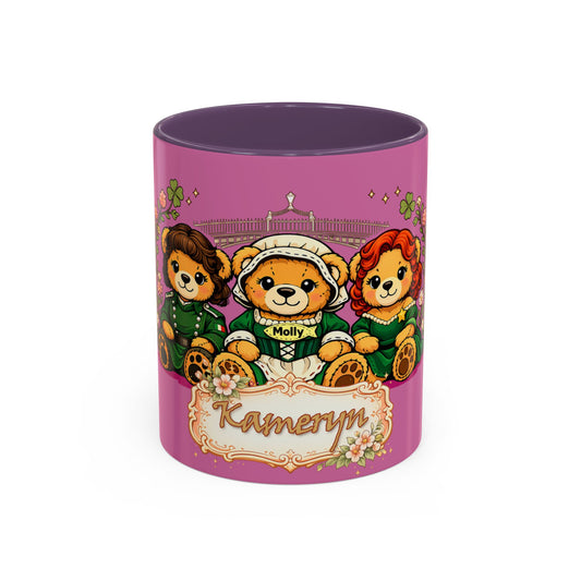 Custom Name Dublin Muses Mug – Personalized Pink Irish Coffee Cup | Legends of Dublin Gift (11oz)