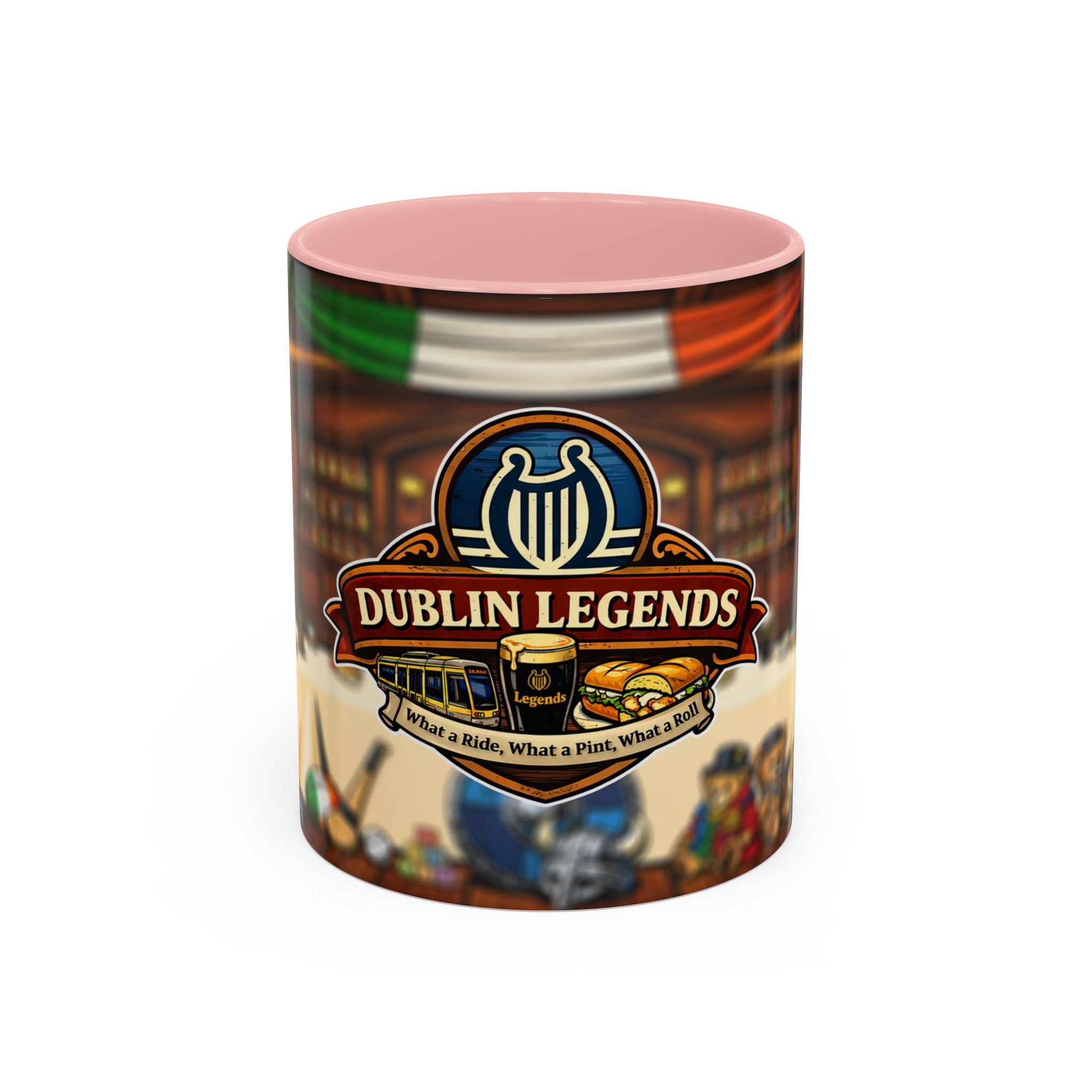 Dublin Legends Mug - “What a Ride, What a Pint, What a Roll” | Irish Pub Art Collector’s Cup