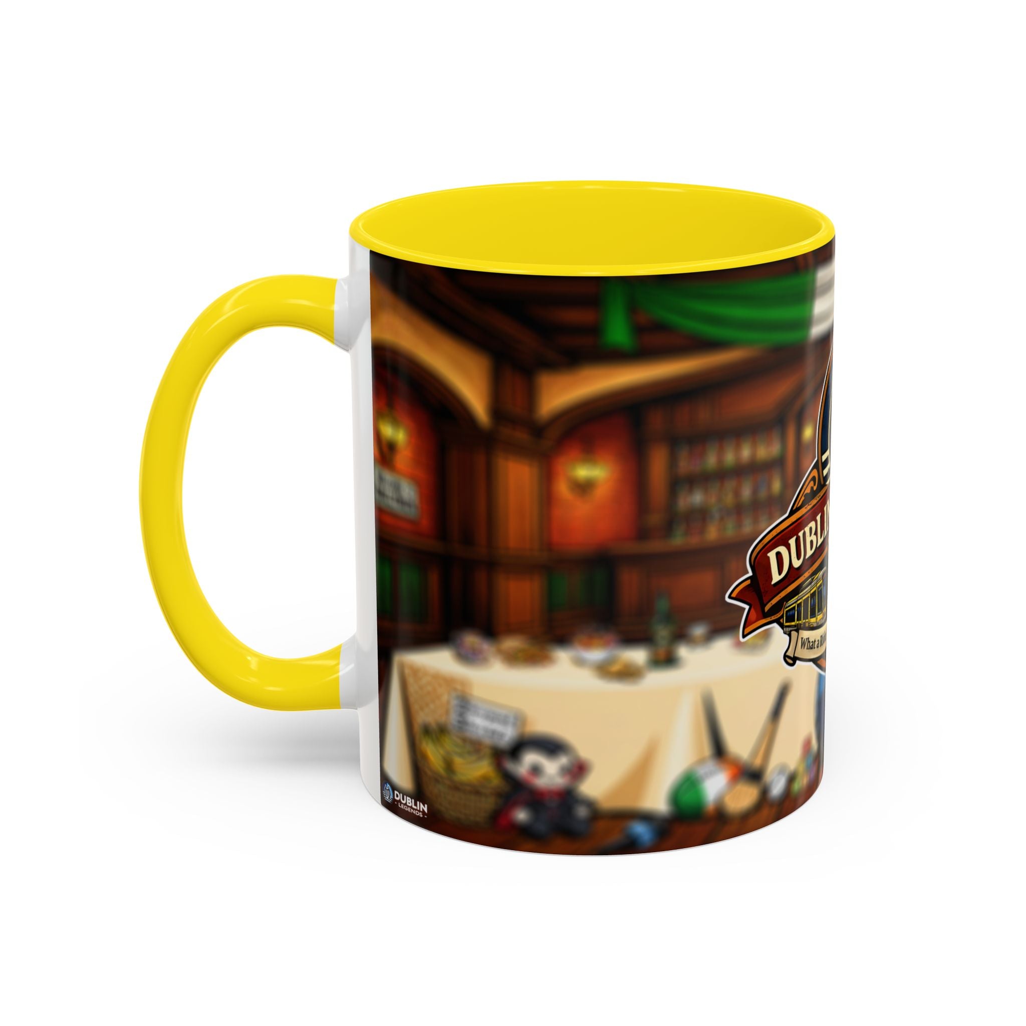 Dublin Legends Mug - “What a Ride, What a Pint, What a Roll” | Irish Pub Art Collector’s Cup