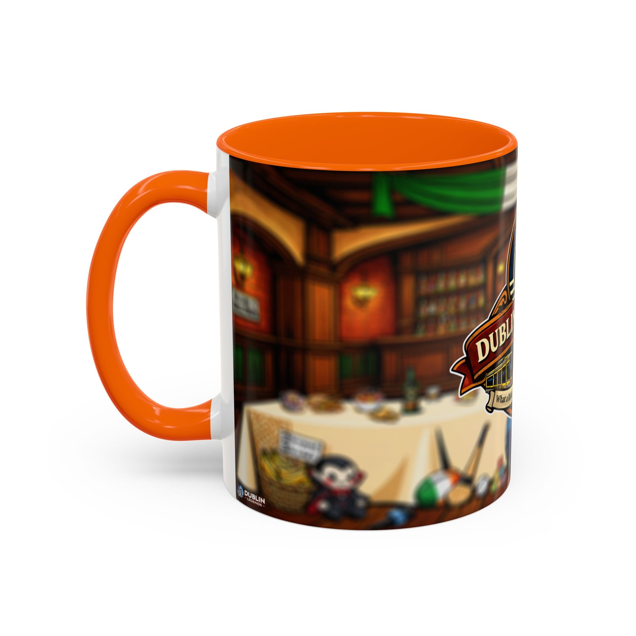 Dublin Legends Mug - “What a Ride, What a Pint, What a Roll” | Irish Pub Art Collector’s Cup