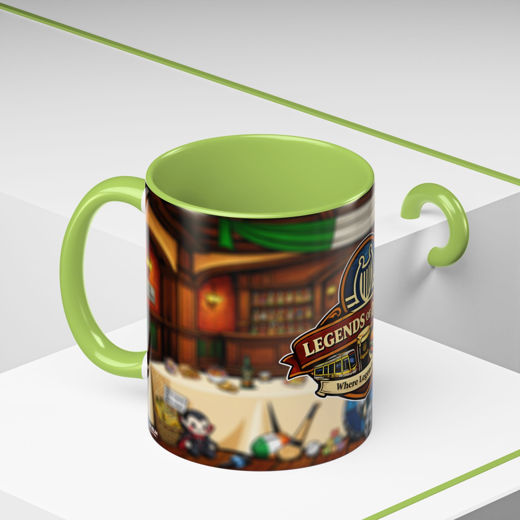 Dublin Legends Mug - “What a Ride, What a Pint, What a Roll” | Irish Pub Art Collector’s Cup