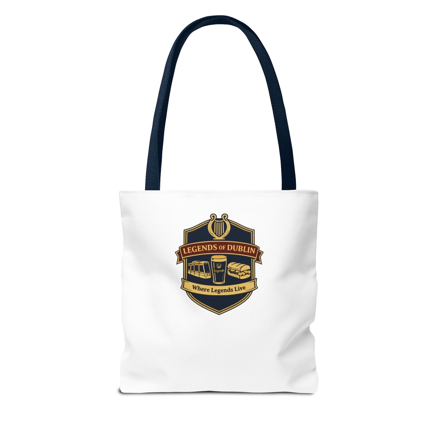 Legends of Dublin Tote Bag - Irish Pub Crest Canvas Tote, Dublin Souvenir, Gift from Ireland