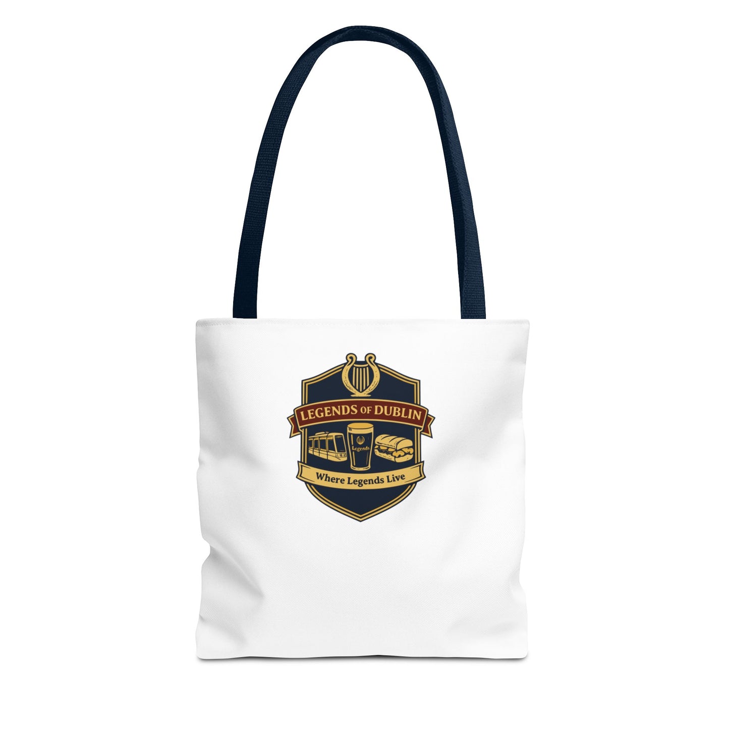 Legends of Dublin Tote Bag - Irish Pub Crest Canvas Tote, Dublin Souvenir, Gift from Ireland